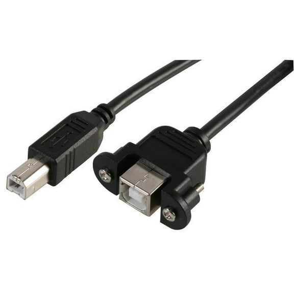 PRO SIGNAL - USB 2.0 B Male to Panel Mount Female Lead, 0.3m
