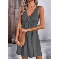 thumbnail image 4 of Women'S Casual Summer Sleeveless Dress V Neck Tank Dresses Gray M, 4 of 8
