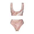 thumbnail image 5 of Daiia Rose Gold Glitter Splatter Women's Bikini Set Two Piece Swimsuit High Waisted Bikini Adjustable Straps Bikini Perfect for Beach, Pool, and Summer Vacation-, 5 of 9