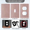 thumbnail image 5 of IAUYY Retardant PC Material Unused Outlet Cover Switch Plate Covers Easy DIY Installation with Screws Light Switch Cover Plate Leaf Vein, 5 of 9