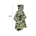 thumbnail image 6 of Opolski Outdoor Raincoat Hooded Reflective Folding Windproof Sleeveless Waterproof Survival Tool Aluminium Film Hiking Poncho Blanket Camping Equipment Green, 6 of 8