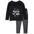thumbnail image 2 of Girl s T-Shirt with Mesh and Plaid Leggings Set, Sizes 2-7 - 2 Black, 2 of 2