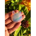 thumbnail image 3 of 5 Pcs Opalite Carved Cat Head Bulk Opal Cat heads | Cat Shaped | Crescent Pendants | Carved Crystal | Cat Head Crystal Shaped | Bulk Crystal, 3 of 11