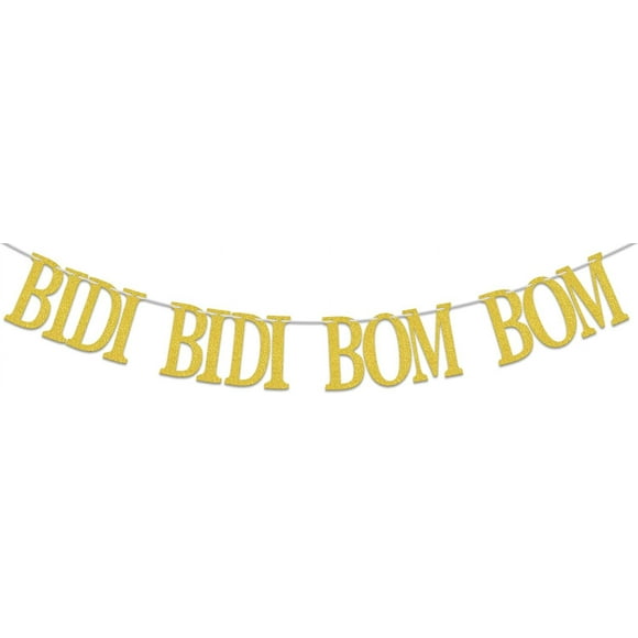 Bidi Bidi Bom Bom Banner, Décorations de Selena Quintanilla, Décoration de Danse Latine Espagnole Musique Latine Mexicaine Beat, Fournitures de Fête de Culture Pop Mexicaine Or