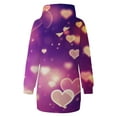 thumbnail image 4 of Pompotops Sweat à Capuche Imprimé Saint-Valentin pour Femmes avec Poche Mode en Solde, 4 of 4