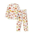thumbnail image 2 of Kll Cute Cartoon Mushrooms Sleepwear Mens Flannel Pajamas,Long Cotton Pj Set, 2 of 9