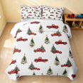 thumbnail image 2 of Erosebridal Christmas Truck Twin Quilt Set, Christmas Tree Twin Coverlet Set, White Christmas 2 Pieces 1 Bedspread and 1 Pillowcase, 2 of 7