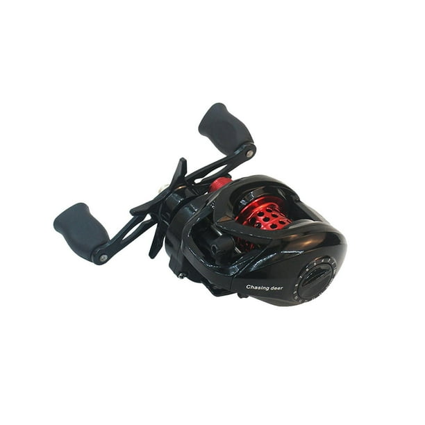 Carrete Baitcasting, carrete de pesca para agua dulce, agua salada, rodamientos de bolas de acero inoxidable lisos, equipo de pesca de máximo negra