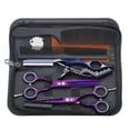 thumbnail image 1 of Purple Dragon 5.5 inch Hair Cutting Scissors Set with Razor, Leather Scissors Case, Barber Hair Cutting Shears Hair Thinning/Texturizing She, 1 of 8