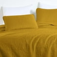 thumbnail image 4 of Chezmoi Collection Luca 3-Piece Oversized Bedspread Set, Queen Size, Mustard, Summer Quilt Lightweight Microfiber Bedspread 100 x 106, Floral Medallion Pattern Coverlet for All Season, 4 of 9