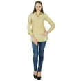 thumbnail image 2 of Top Cotton Shirt Long Sleeve Solid Short Kurta Women Clothing, 2 of 5