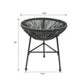 thumbnail image 4 of Veryke 3-Piece Outdoor Patio Wicker Conversation Bistro Furniture Set - Glass Top Table and 2 Chair - Black, 4 of 8