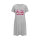 thumbnail image 5 of Camisón corto de talla grande para mujer, camisón de manga corta con estampado de pecho a la moda, camisón para mujer, 5 of 5