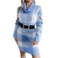 thumbnail image 2 of Robe en Tricot à Motifs Décontractés en Treillis, 2 of 6