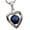 Blue, variant on Stainless Steel Sentiment Grandma's Purple Crystal Heart Pendant