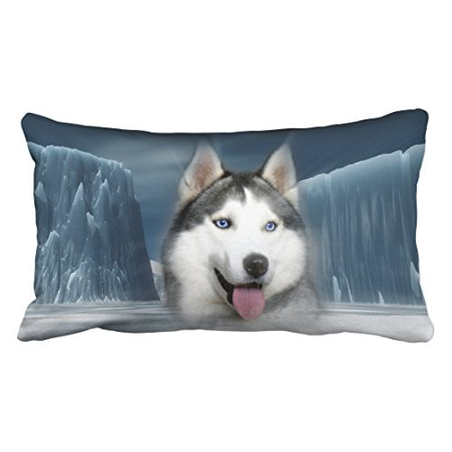 Winhome Decorative Siberian Husky In Glacier Decorative Soft Cover Print Custom Zippered Pillow Cases Standard Size 20x30 Inches Two Side Walmart Com Walmart Com