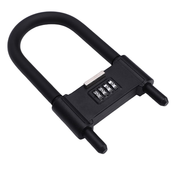 Candado De Combinación De 4 Dígitos Candado En U Para Bicicleta Antirrobo De Alta Resistencia Con Grillete Ajustable Para Puerta De Vidrio, Puerta, Cobertizo, Cerca, Rango