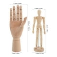 thumbnail image 2 of Phenofice 2pcs Artist Model Figure Wooden Hand Shape For Painting Reference For Artists, 2 of 8
