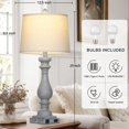 thumbnail image 2 of Lamp Cinkeda vintage de 74 cm, juego de 2 puertos USB y toma de corriente alterna, 2 of 7