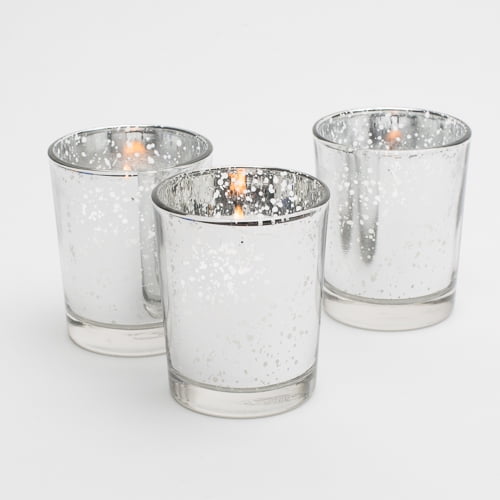 Richland Silver Mercury Votive Holders Set of 12