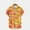 #Orange, variant on DPTALR Men's Party Print Button Down Collared Short Sleeve Casual Shirts,Orange,XXXL