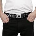thumbnail image 3 of The Wizarding World of Harry Potter Belt, Seatbelt Buckle Belt, Voldemort Dark Arts Death Mark Death Eater Black Grays White, 34 to 52 Inches, 3 of 9