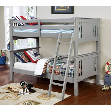 Furniture Of America Harlow Twin Over Full Wooden Bunk Bed Gray Furniture Of America Harlow Twin Over Full Wooden Bunk Bed Gray