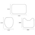 thumbnail image 3 of Juego de 4 cortinas de ducha navideñas con alfombra antideslizante, tapa de inodoro y alfombrilla de baño, cortinas de ducha de Papá Noel con 12 ganchos, cortinas de ducha navideñas, 3 of 5
