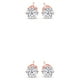 thumbnail image 1 of Sonducket Pendientes elegantes de cristal elegantes a la moda, pendientes redondos con cuentas de estrella en forma de estrella romántica de rosa roja 4mm 2Conjunto, 1 of 6