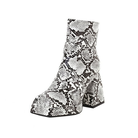 

Sentuca Women s Boots Snake Pattern Foreign Trade Thick High-heel Waterproof Platform Boots