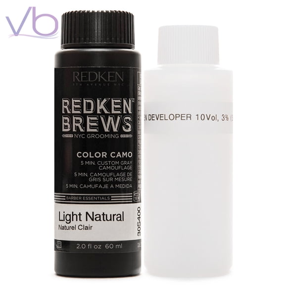 Redken Brews For Men 5 Minute Color Camo with Developer, Light Natural (60ml)
