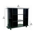 thumbnail image 5 of Wooden TV Stand with 3 Tier Shelving and CD Rack, Black- Saltoro Sherpi, 5 of 5