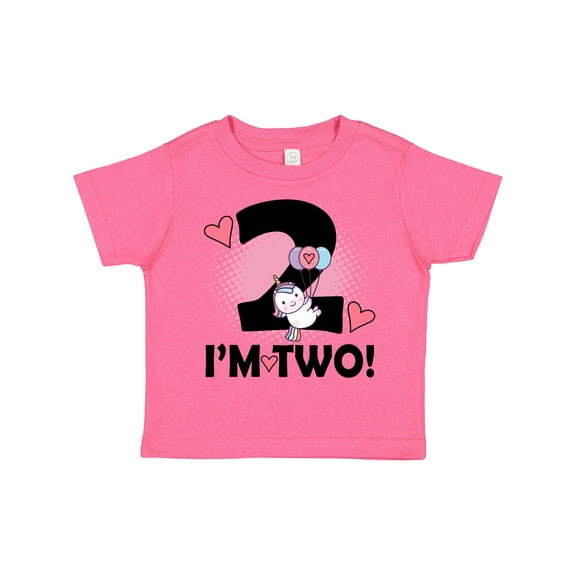 Inktastic 2nd Birthday 2 Year Old Girl Unicorn Girls Toddler T-Shirt