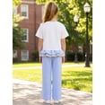 thumbnail image 4 of OBEEII Little Girls Summer Outfits Short Sleeve Printed T-shirt Cute Cargo Pants Two Piece Spring Outfits Clothes for Kids Teens, 4 of 9