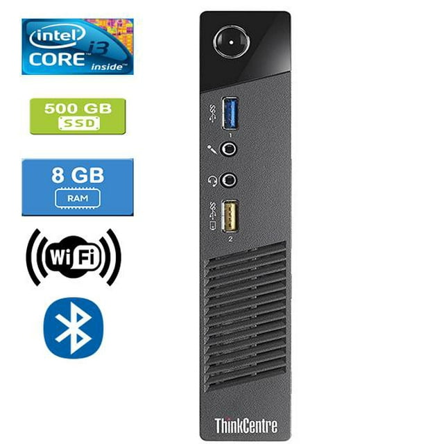 Remis à Neuf : LENOVO M73 TINY Intel Core i3-4130T 2,00 GHz, 8 Go, 500 Go HDD, Win 10 Pro