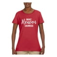 thumbnail image 2 of Wild Bobby Make Heaven Crowded Inspirational/Christian Women Graphic Tee, Red, XX-Large, 2 of 5