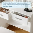 thumbnail image 3 of IDEALHOUSE White, 2 Drawers, Dressers Vanity Table, Mirror, Cabinet, Open Shelves, Charging Station, Stool, 3 of 8