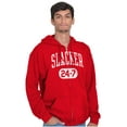 thumbnail image 5 of Vintage Retro Slacker 90s Throwback Zip Up Hoodie Men's Women's Brisco Brands X, 5 of 6