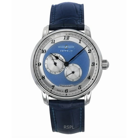 Zeppelin Friedrichshafen Leather Strap Blue Dial Automatic 85683 Men's Watch