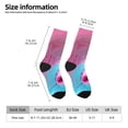 thumbnail image 2 of Vsdgher Pink Shark Pool Fantasy Crew Socks for Men & Women, Breathable Casual Athletic Ankle Socks, 2 of 6