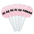 thumbnail image 1 of Arman Cupcake Picks Toppers - Set of 6 - Pink Speckles, 1 of 1