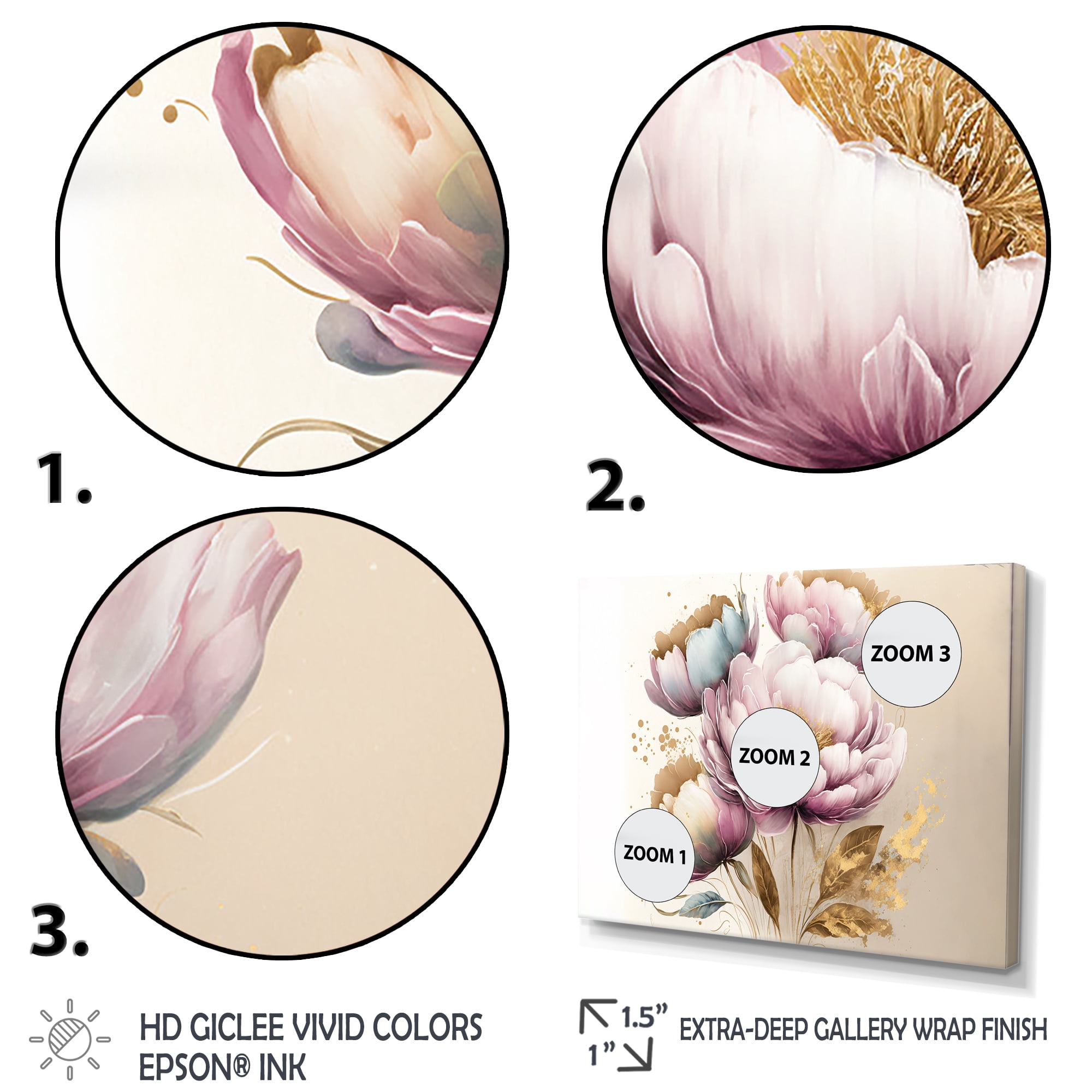 Designart Soft Pink Crocus Bouquet I Canvas Wall Art
