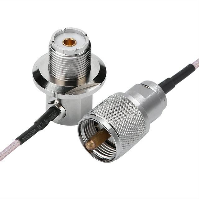 Cable coaxial de 5 m Bling Bling adaptador UHF PL-259 macho a hembra