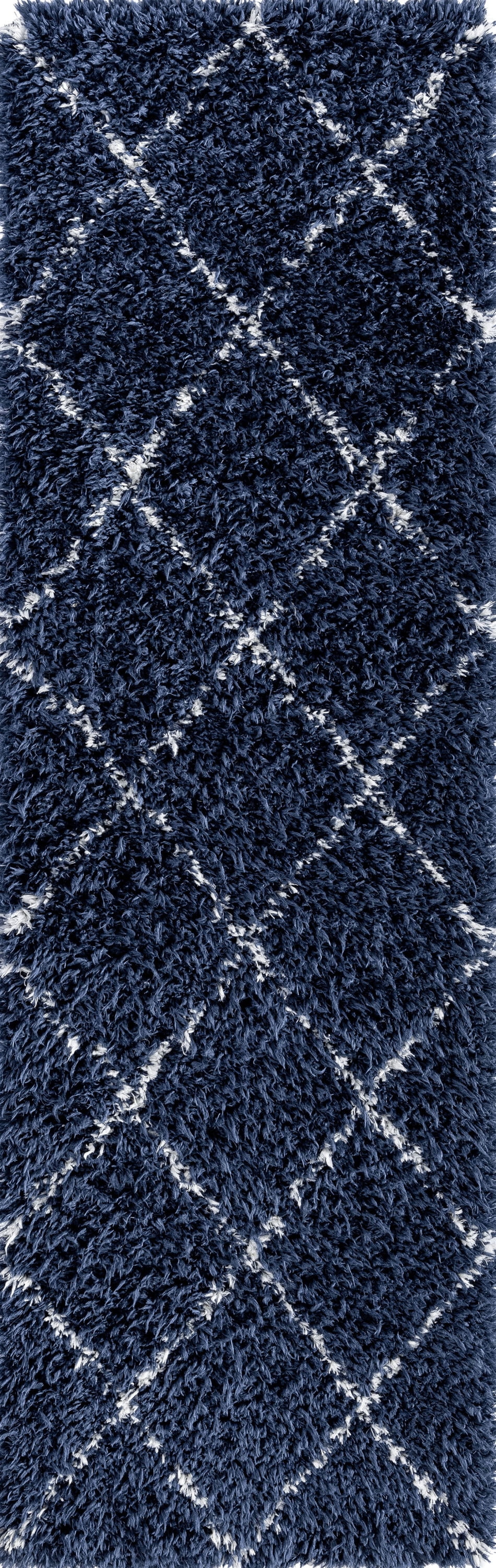 2x8 Modern Navy Runner Rugs for Hallway | Indoor Entry, Entryway, Walkway or Kitchen Rug 2'3'' x 7'3''