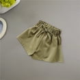 thumbnail image 6 of HAOTAGS Toddler Girls Summer Print Shorts Solid Color Casual Cotton Play Shorts Brown Size 10Y, 6 of 9