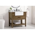 thumbnail image 2 of Elegant Kitchen and Bath 36 inch Single bathroom vanity in driftwood with backsplash, 2 of 8