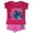 Hot Pink, variant on Textiel Trade Girl's Lilo & Stich Short Pajama Set