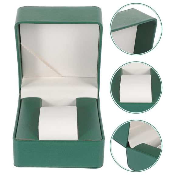 SEWCHICS Classic Green PU Watch Box for Organizing and Storing Watches