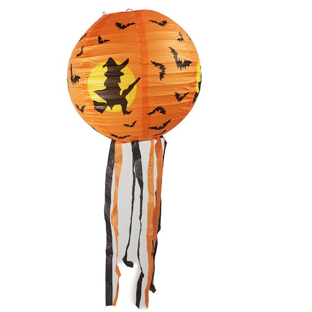 Linternas de papel de calabaza de Halloween Diseño de escena del festival fantasma accesorios de decoración suministros linternas de papel de calabaza plegables tridimensionales