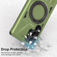 thumbnail image 3 of Samsung Galaxy S24 Ultra Case with Kickstand  Grade Drop Phone Case with 360°Rotate Magnetic Ring Stand for Galaxy S24 Ultra 6.8 inch - Green, 3 of 14